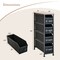 Costway Vertical Narrow Dresser Organizer Closet Storage Cabinet with Foldable Drawers